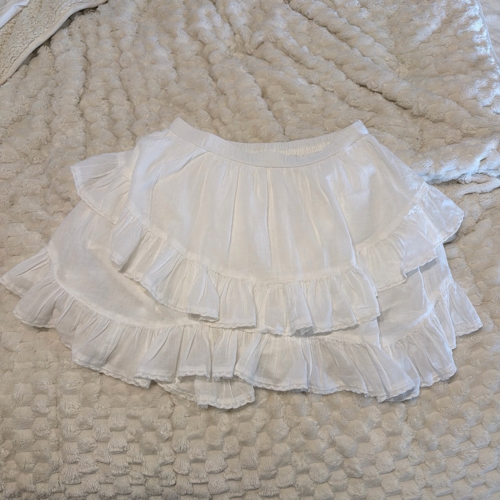 NWT Aerie White Ruffle Skirt/Skort